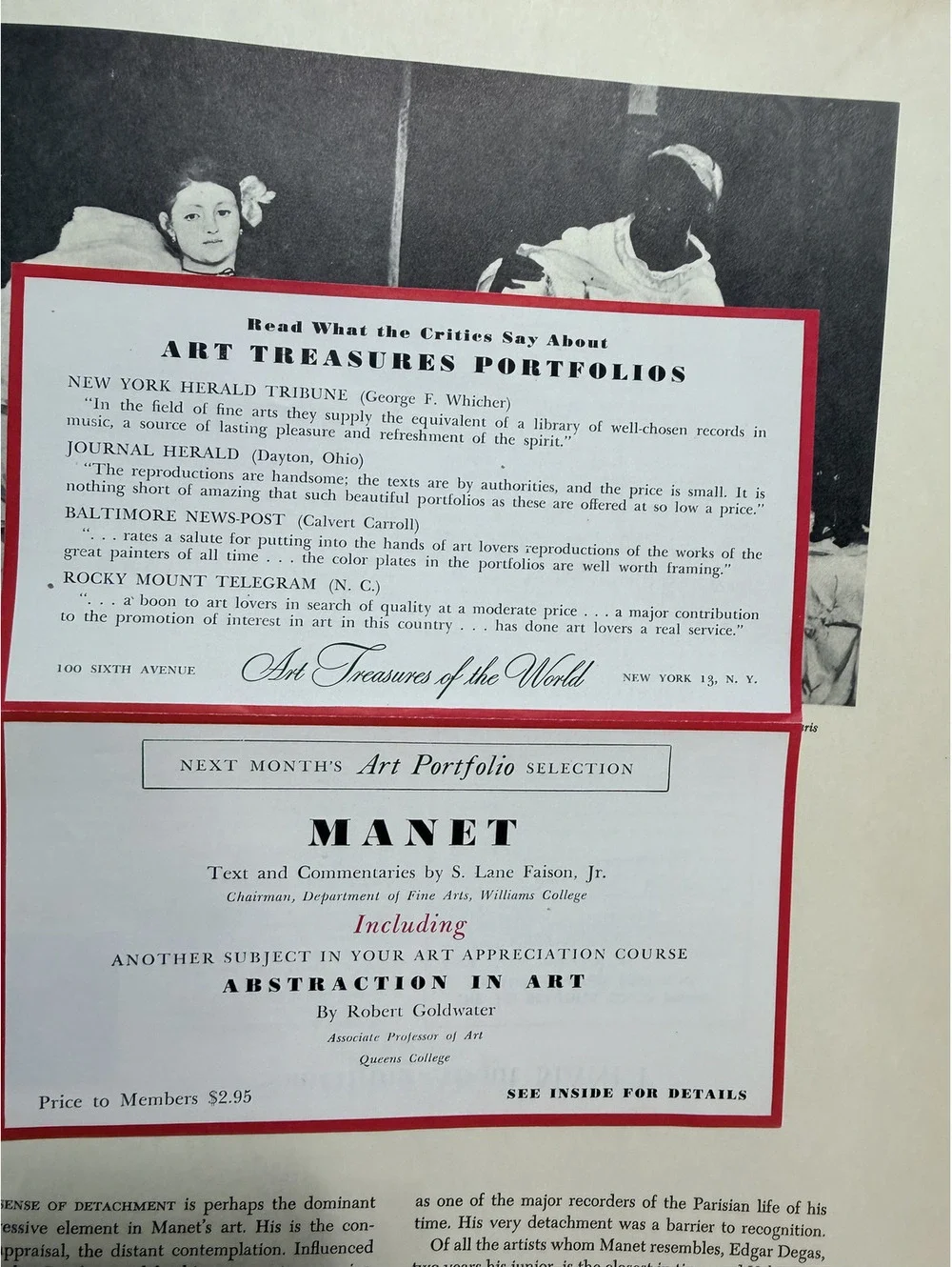 Manet: 16 Beautiful Full Color Prints Portfolio with Text by S. Lane Faison, Jr.